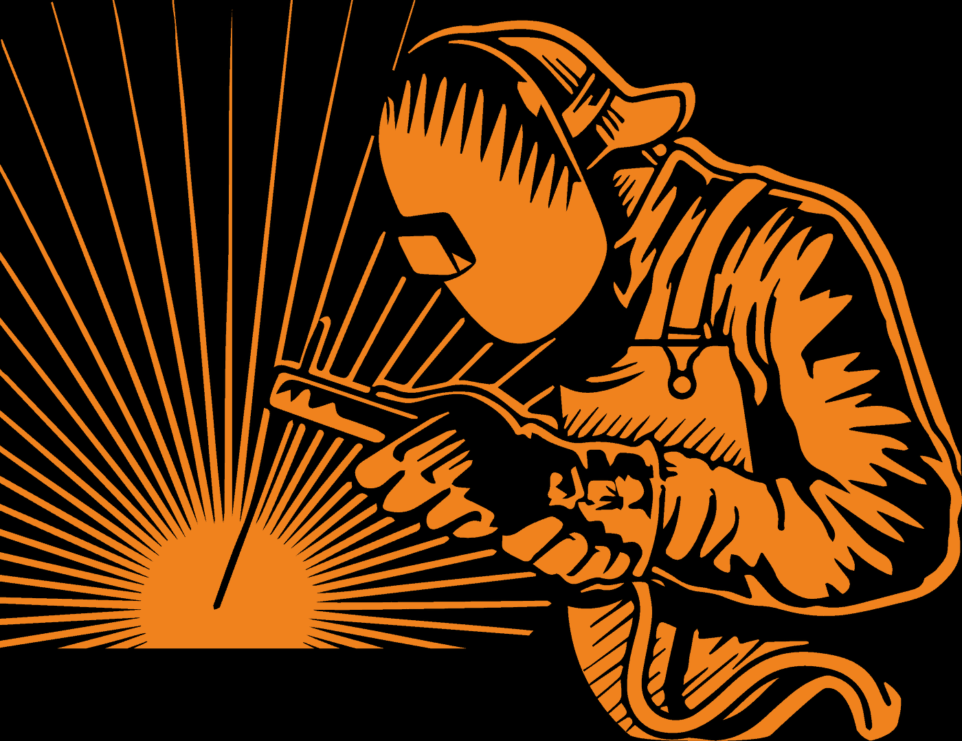 Welder striking an arc
